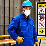 Welding Safety Awareness**

"A construction site scene. A fully clothed welder wearing appropriate attire and protective gear, including a welding helmet and gloves. Focus on safe working practices, with clear signage emphasizing safety regulations. The background shows a clean and organized workspace with proper ventilation. Professional photography, perfect anatomy, correct proportions, safe for work, appropriate content, fully clothed, professional, family-friendly, modest clothing. Strive for a modern and safe aesthetic."

**