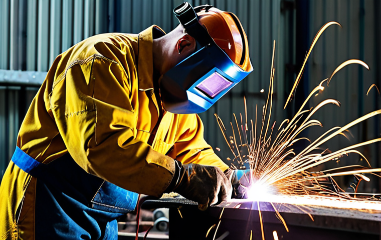 용접사로 창업하기 - Welder at Work - Professional & Safe**

"A skilled welder in a fully equipped workshop, wearing appr...