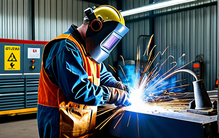 용접사를 위한 건강 관리 팁 - Safe Welding Environment**

"A bright, well-ventilated welding workshop. A welder, fully clothed in ...