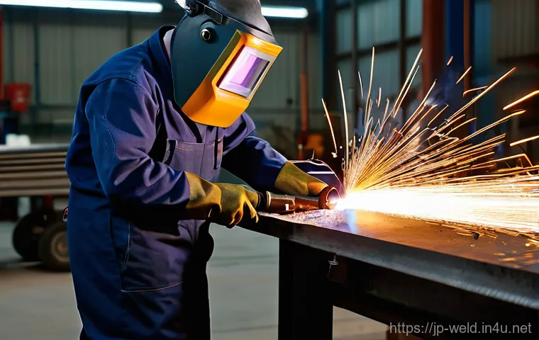 용접 관련 법규와 규정 - Prompt 1: Skilled Welder Ensuring Safety and Quality**